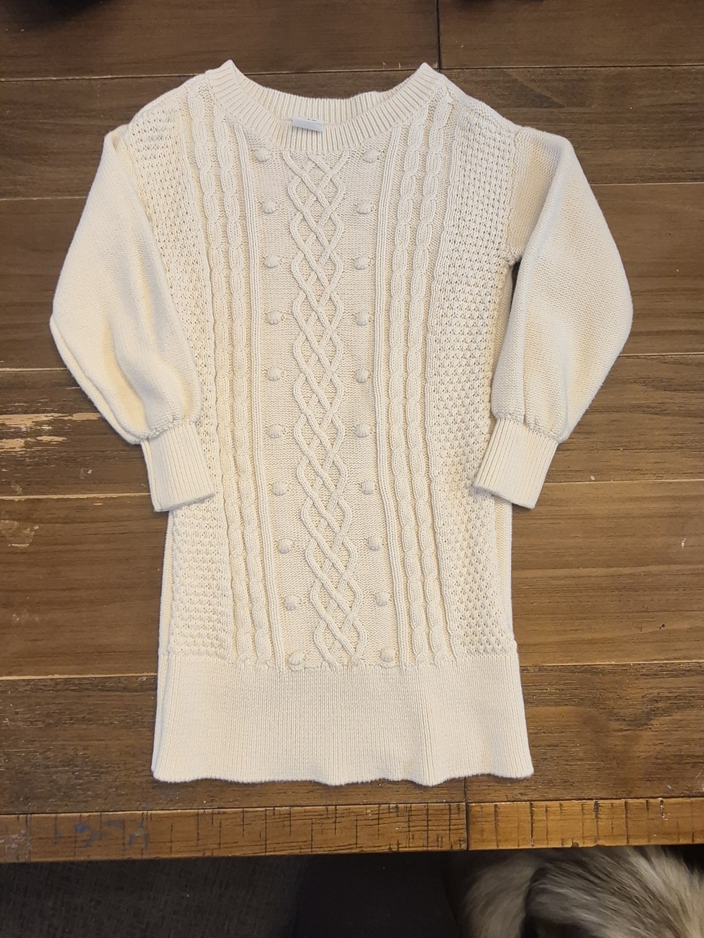 GAP Cream Cable-Knit Sweater Dress for Girls